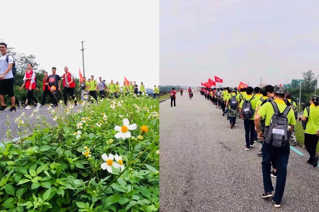 亮閣門窗&孔雀木紋|挑戰(zhàn)極限，五十公里徒步友誼之旅。